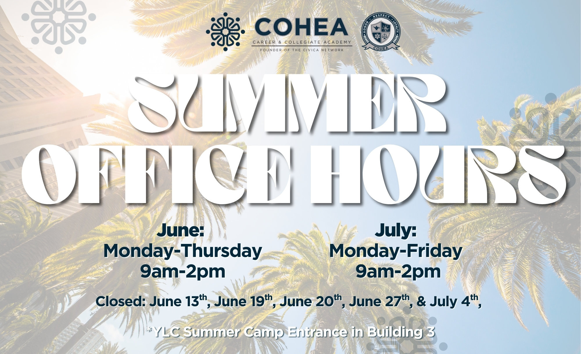 Summer Office Hours